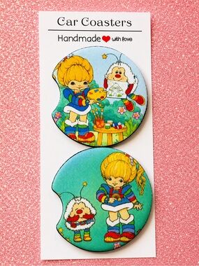 rainbow brite car coasters